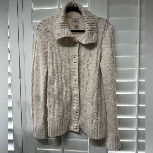 L.L. Bean Sweaters - LL Bean Fisherman Knit Cardigan Sweater Size Medium